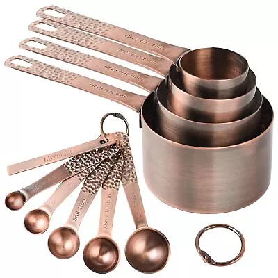 Measuring Cups And Spoons Set 10 Piece Measuring Cup Set Copper Measuring C... • $37.82