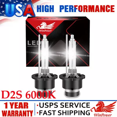 Set Of 2 D2S 6000K HID Xenon Headlight HID Bright White Lamps Bulbs Replacement • $13.85