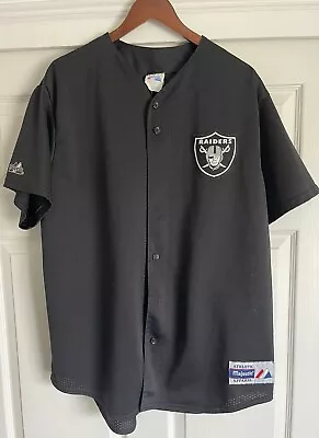 Vintage Majestic Baseball Las Vegas LA Oakland Raiders Football Jersey Men XL • $95