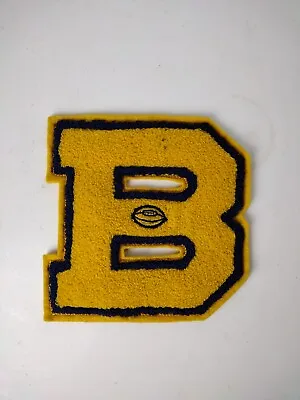 Vintage Letterman Varsity Patch Letter B Baylor University Bears? Football -Gold • $34.50