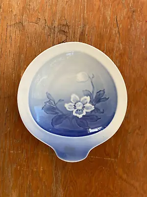 B & G Copenhagen Denmark Porcelain Oval  Dish  Blue & White Floral • $8