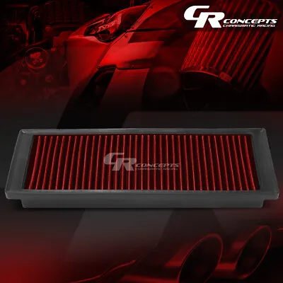 Red Washable High Flow Air Filter For 09-17 Volkswagen Passat Jetta Tiguan I4 • $19.99