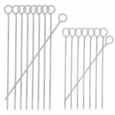 30pcs Barbecue Skewers Stainless Steel Turkey Lacers Metal Skewers For Bbq Grill • $15.72