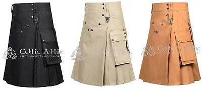 Phantom Utility Kilt - Cotton Utility Kilt For Men - Tactical Custom Made Kilt • $82.06