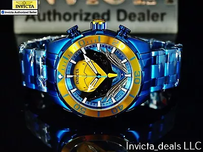 Invicta Men's 50mm Pro Diver Marvel X-Men WOLVERINE Chronograph Blue Tone Watch • $69.99