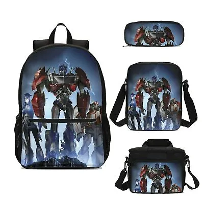 Transformers Optimus Prime Large School Backpack Cooler Lunch Bag Pen Pouch Lot • $10.99