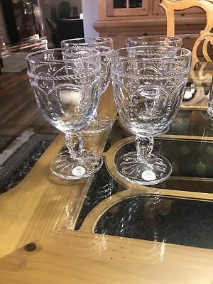 Set Of Four Princess House Marbella Pedestal Glasses (1725) New No Box W/Labels • $42.50