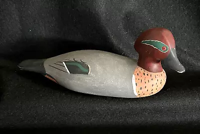 Duck Decoy S. Pierre Havre De Grace MD  “Green Wing Teal Drake” Signed- 9.5” • $125