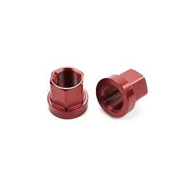 Mission 3/8' Aluminum Axle Nuts Pair Anodized Red BMX Bike Axle Nuts • $16.99