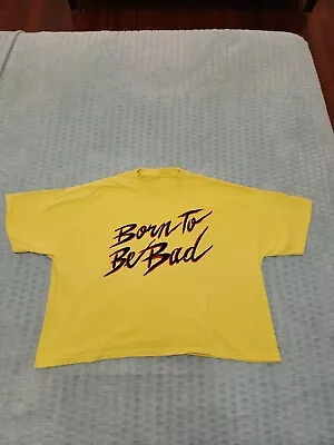 Born To Be Bad Vintage Midriff Cropped Tshirt Single Stitch L/XL 1980s/90s  • $27.49