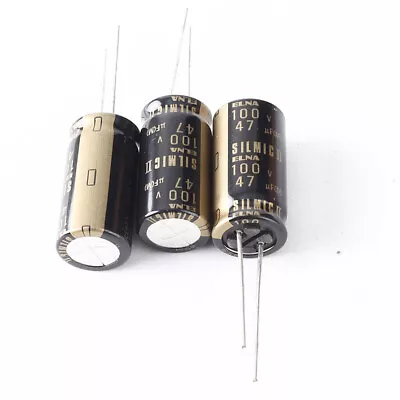 10PCS 47uF 100V ELNA SILMIC II Capacitor RFS High Grade Silk Caps For Audio HIFI • $17.93