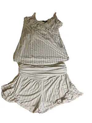 Nanette Lepore Maternity Striped Super Soft PJ Pajama 2-Piece Set Sz M EUC • $18