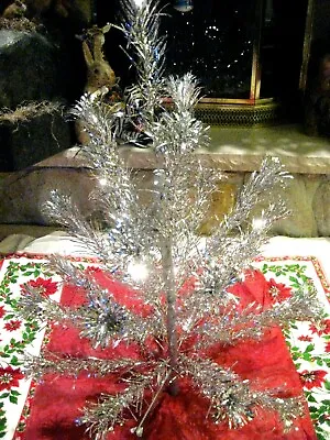 Vintage 3' Aluminum Pom Pom Christmas Tree  GLEAMING SHINE ( ( 980) • $225