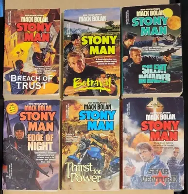 Don Pendleton: MACK BOLAN- STONY MAN X 6books #39 40 41 42 44 45 • £10.50