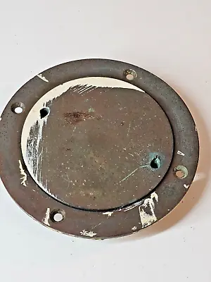 Vintage Bronze Nicrometal Marine Hardware Mounting Flange & Cap For 4  Cowl Vent • $104.95