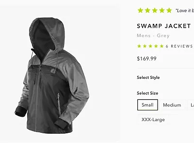 Gator Waders - Men's Swamp Jacket - Grey - Small • $50