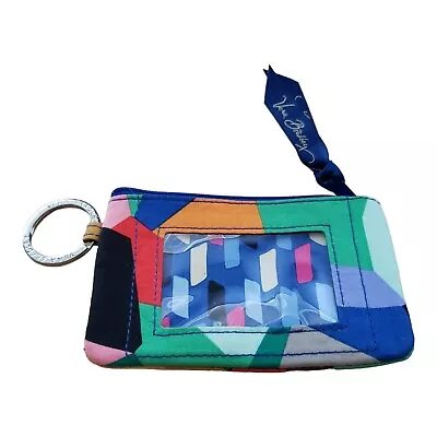 Vera Bradley Color Block  Zip ID Case Coin Change Key Purse Pouch 5 X3  • $7