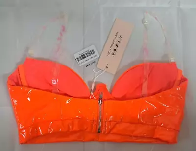 Oh Polly Rubber Latex Bra Orange Bra Size 6 US! • $39.95