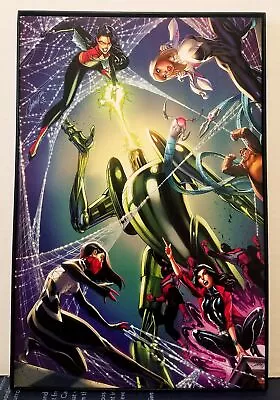 Spider-Verse W/ Gwen Silk By J. Scott Campbell 8x12 FRAMED Marvel Art Piece • $24.95