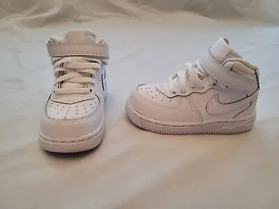 Nike Air Force 1 Mid LE DH2935-111 Size 7C Baby Toddler Triple White • $39.99