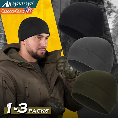 Military Tactical Skull Cap Winter Warm Fleece Windproof Ski Beanie Hat Unisex • $11.99