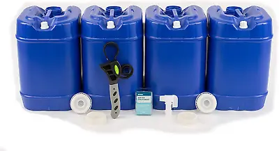 Emergency Water Storage 5 Gallon Water Tank - 20 Gallons (4 Tanks) - 5 Gallons E • $148.72