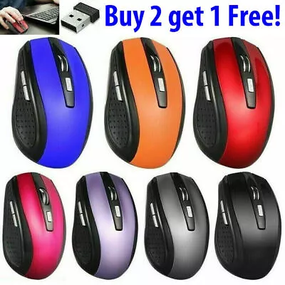 2.4GHz Wireless Optical Mouse Mice & USB Receiver For PC Laptop Computer DPI USA • $6.19