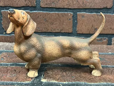 Vintage Hand Crafted Standing Dachshund Figurine Porcelain Dog • $17.99