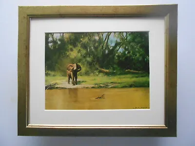 David Shepherd Print 'After The Rain At Vaso' Elephant FRAMED • £22