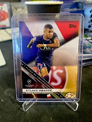 2021/22 Topps UEFA Champions League Soccer Flags Of Foundations Kylian Mbappe  • $15