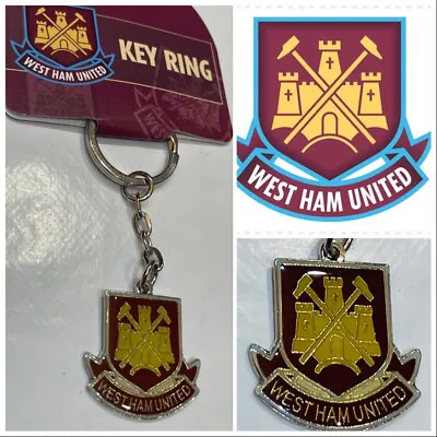 £4.99 • Buy West Ham United Fc Crest Metal Keyring Key Ring Keychain Souvenir New Gift Xmas