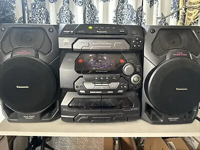 PANASONIC SA-AK17 5CD Cassette Radio Stereo System Read !!!!!! • $149.99