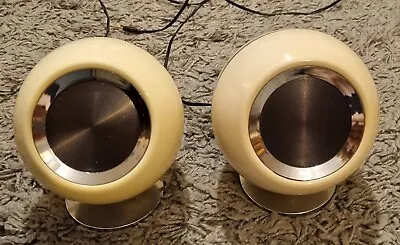 Rare 1970s Jesko Space Age Design Ball Speakers Japan • £450