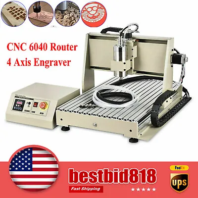 CNC 6040 Router 4Axis Engraver USB Port Engraving Drilling Milling Machine 1500W • $1159