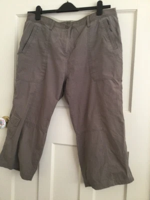 £1.99 • Buy Ladies Peter Storm Capris Style Trousers 16 Stone Coiour Cut Off Trouser Walking