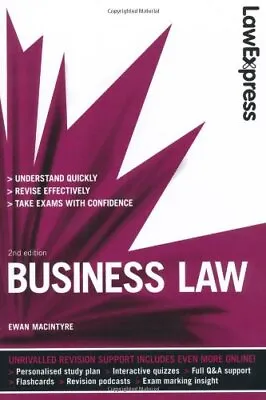 Law Express: Business Law (Revision Guide) By MacIntyre Ewan Paperback Book The • £8.49