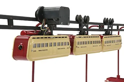 Mth 10-3047-0 Tinplate Monorail Set Leland Detroit Red & Cream - No Track • $885