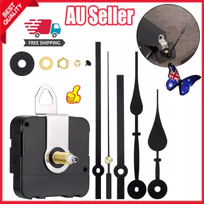 Wall Clock Quartz Movement Motor Mechanism Long Spindle Hands Repair Kit JC • $11.87