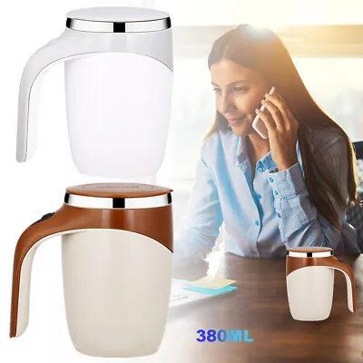 £7.03 • Buy Self Stirring Mug Stainless Steel For Lazy Automatic Coffee Tea Milk Mixing Cup