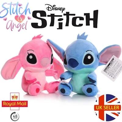 Lilo And Stitch Plush Toy Soft Stuffed Doll Figure Toys Kids Birthday Gift 20cm • £14.95