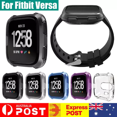 2pcs Soft TPU Shell Frame Case Cover Screen Protector For Fitbit Versa STOCK • $6.36