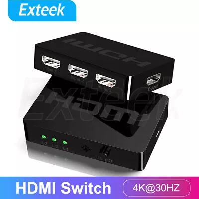 3 Port HDMI Splitter Switch Switcher Hub Box HDTV Ultra HD 4K 1080p Full HD • $11.35