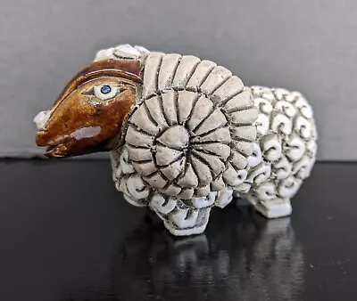 Retired Vintage Artesiana Rinconada Ram Horn Goat Sheep Signed Uruguay • $16.99