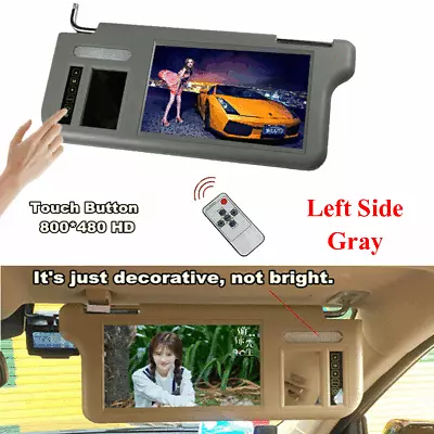 7  Gray Car Left Sun Visor Rear View Mirror Screen LCD Monitor 2 Channel Video • $89.90