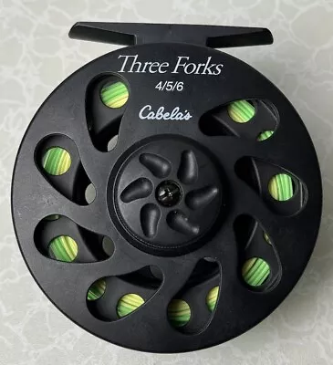 CABELA'S 'THREE FORKS' DISC DRAG FLY REEL - 4/5/6 WEIGHT With Cabela’s Case • $35