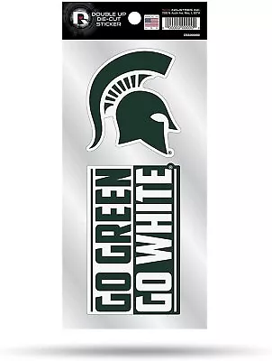 Michigan State Spartans 2-Pack Decal Slogan Sticker Auto Home Emblem University • $8.59