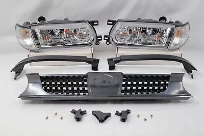 $268 • Buy Clear Headlight Corner Honeycomb Grill+FILLER Kit For 1991 92 93 94 B13 Sentra