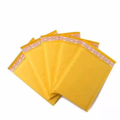 50/100/200/500 Kraft Bubble Mailers Padded Envelope Shipping Bags Seal Any Size • $7