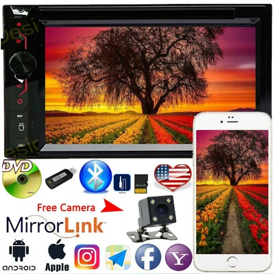 $107.76 • Buy For Dodge Ram 1500 2500 3500 1994-2010 Car Stereo 2Din FM AM Radio + Rear Camera