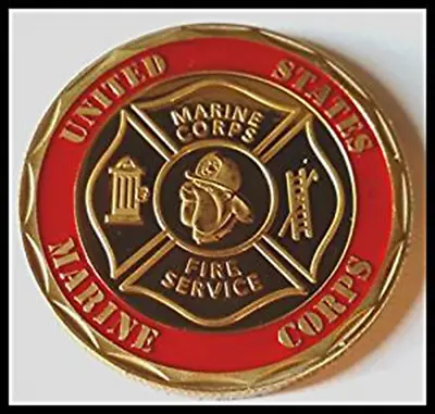 U.S. Marine Corps Fire Department Challenge Coin • $13.25